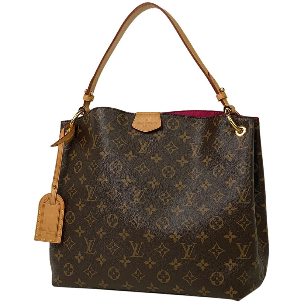 Louis Vuitton Graceful Shoulder Bag Monogram Brown Pivoine Pink